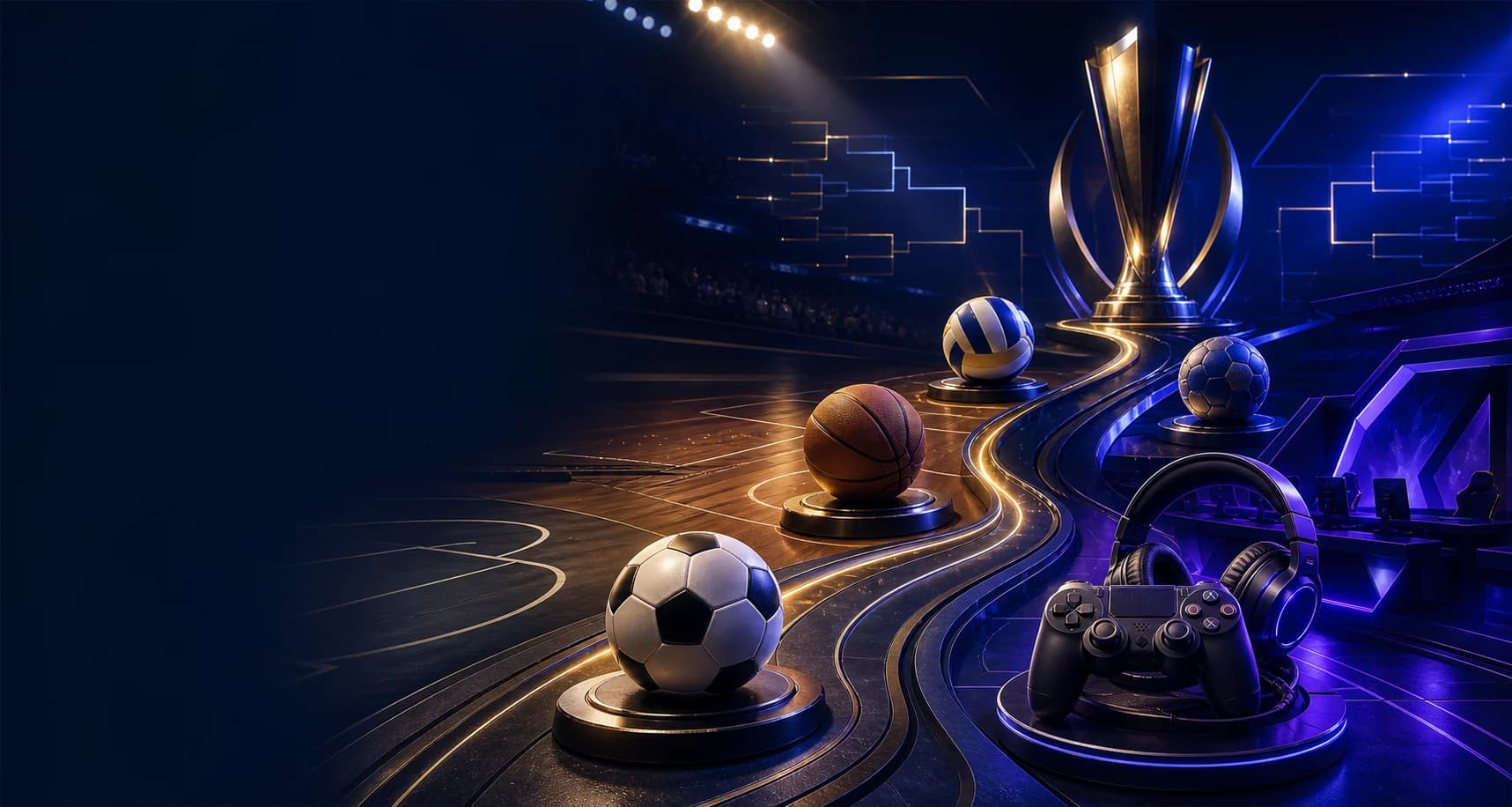 Symboliczna arena łącząca sport tradycyjny i e-sport